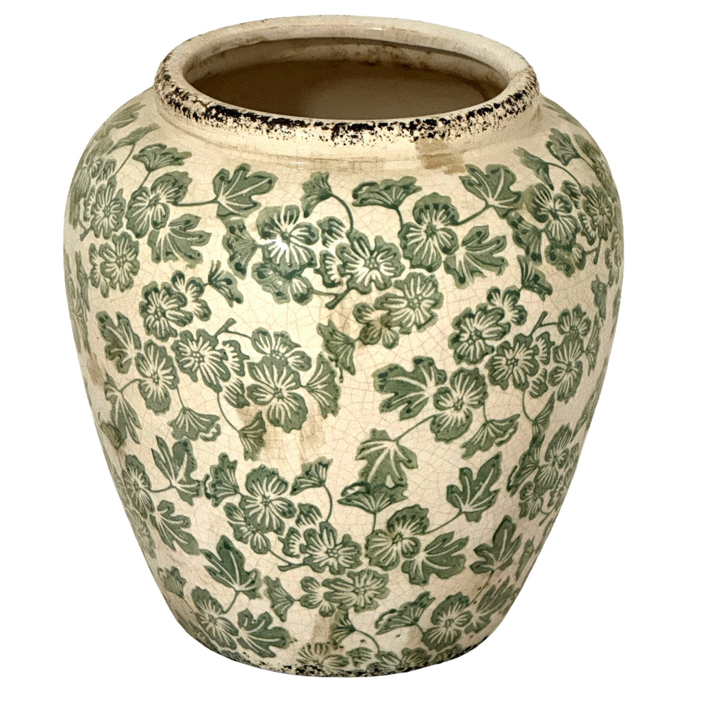 Large Green Clover Olpe Vase