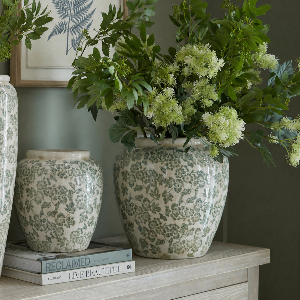 Large Green Clover Olpe Vase