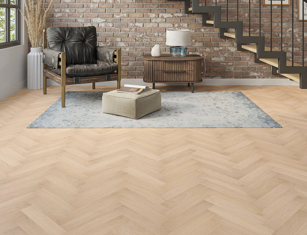 Samphire Oak – FSC 10/2.5mm Herringbone Engineered Wood