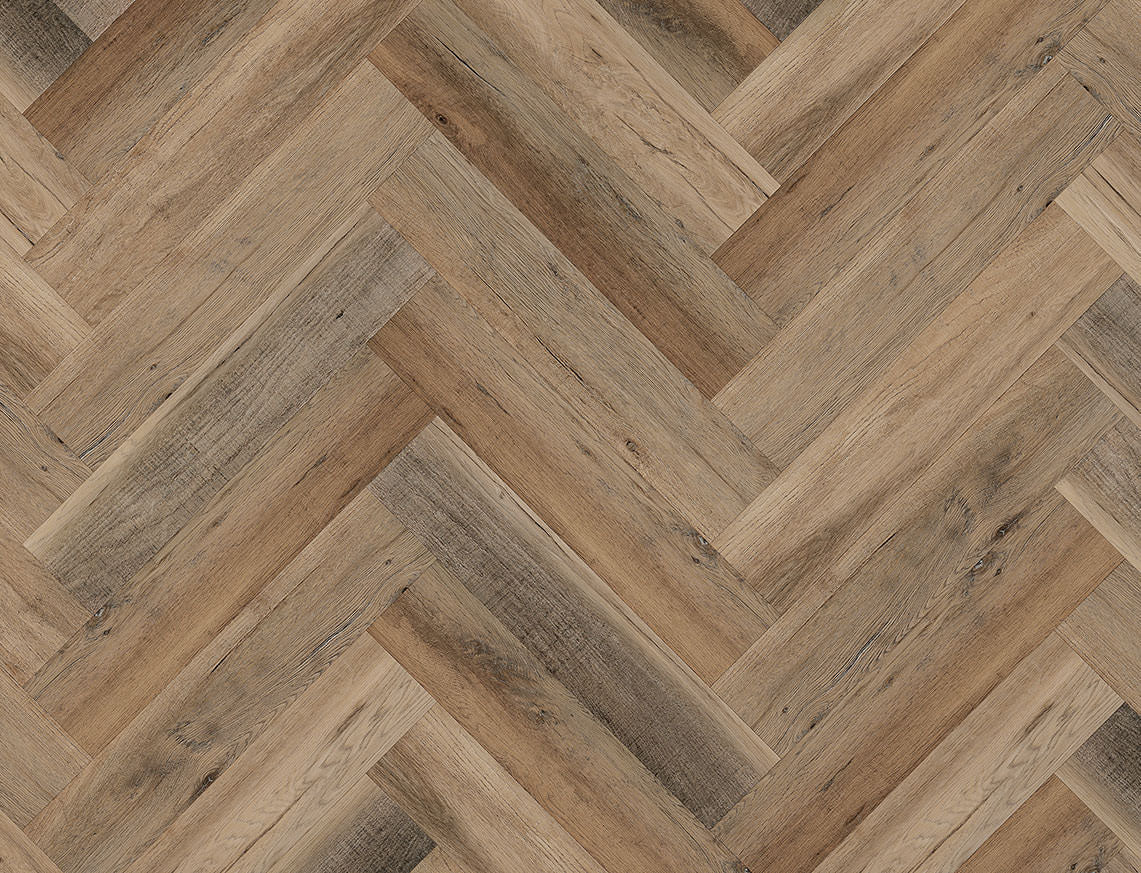 Marazion Oak – 6.5mm Click Vinyl Herringbone LVTd