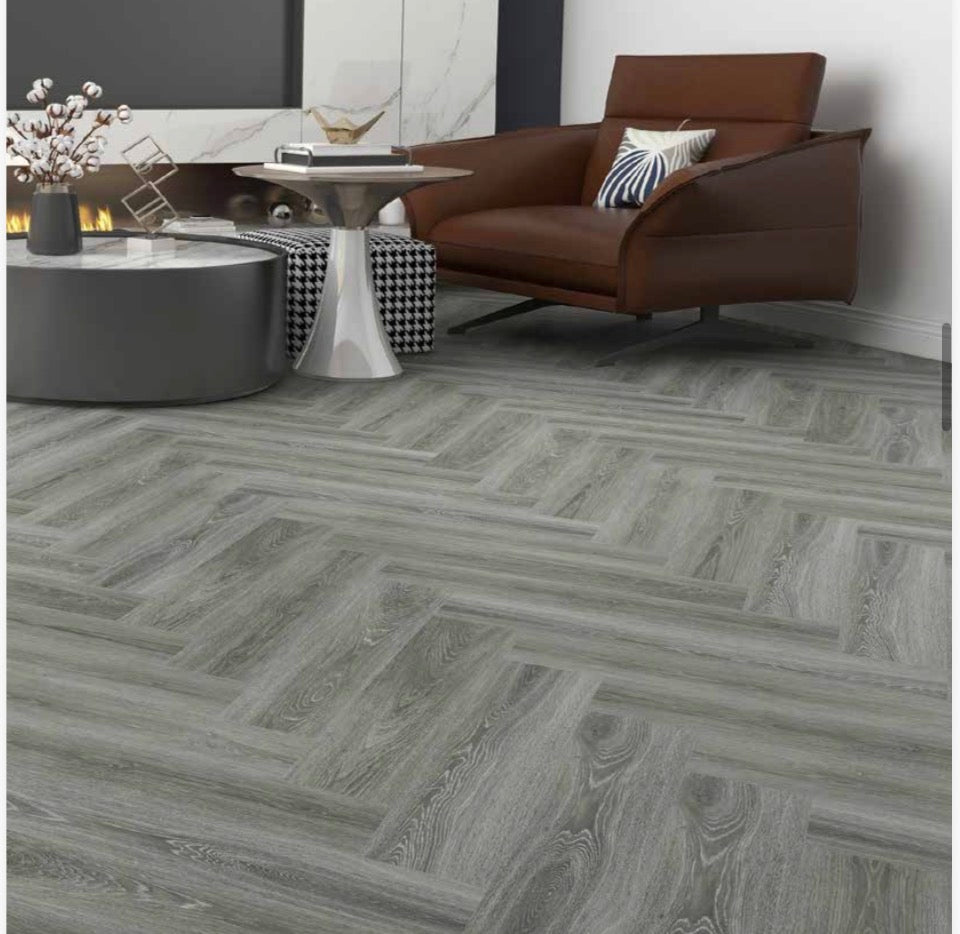 HardCORE SPC Driftwood Herringbone