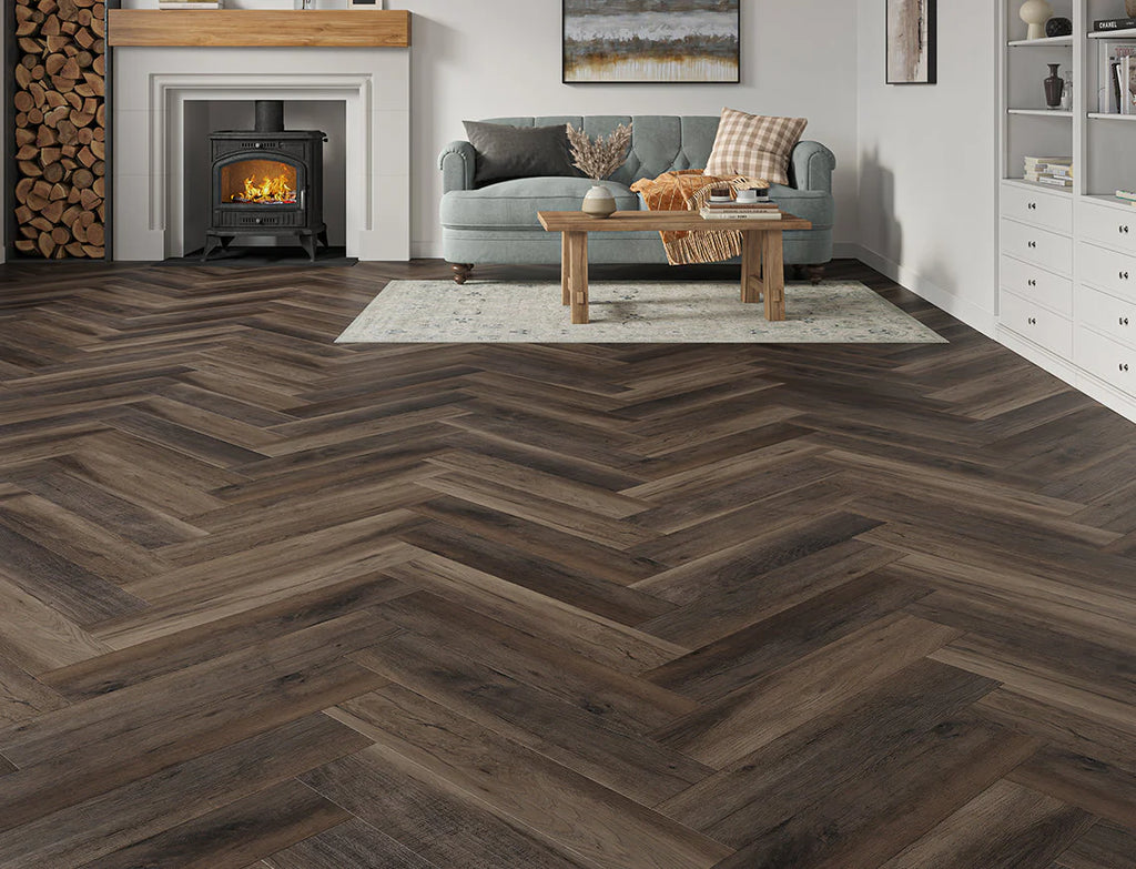 Pentle Oak – 6.5mm Click Vinyl Herringbone LVTe