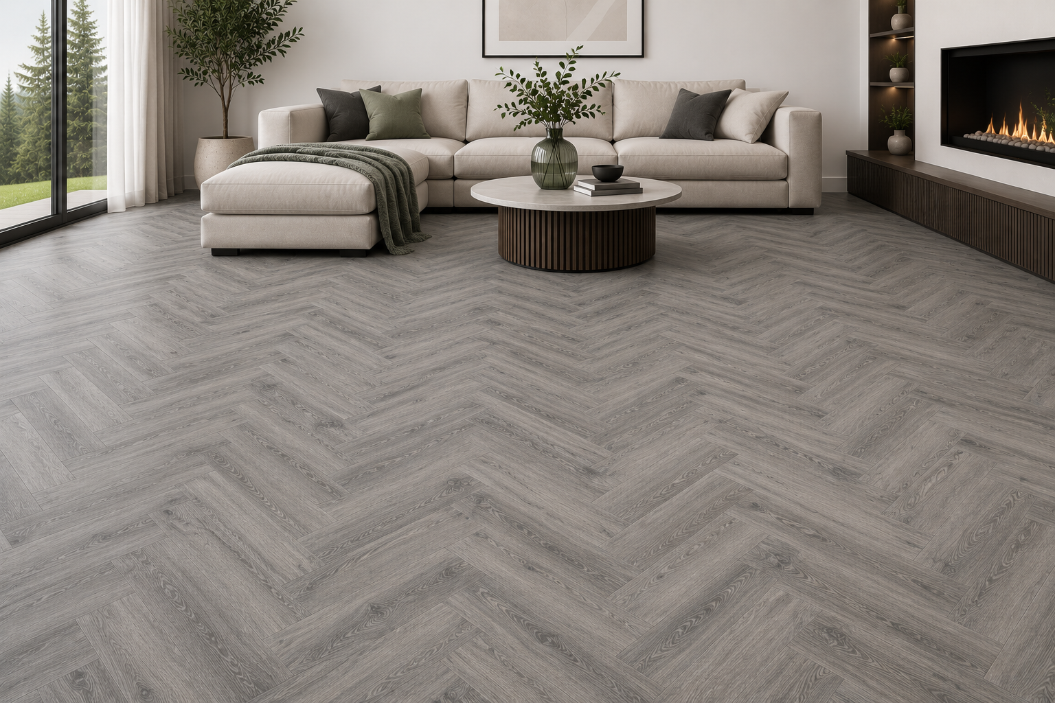 HardCORE SPC Grey Oak Herringbone