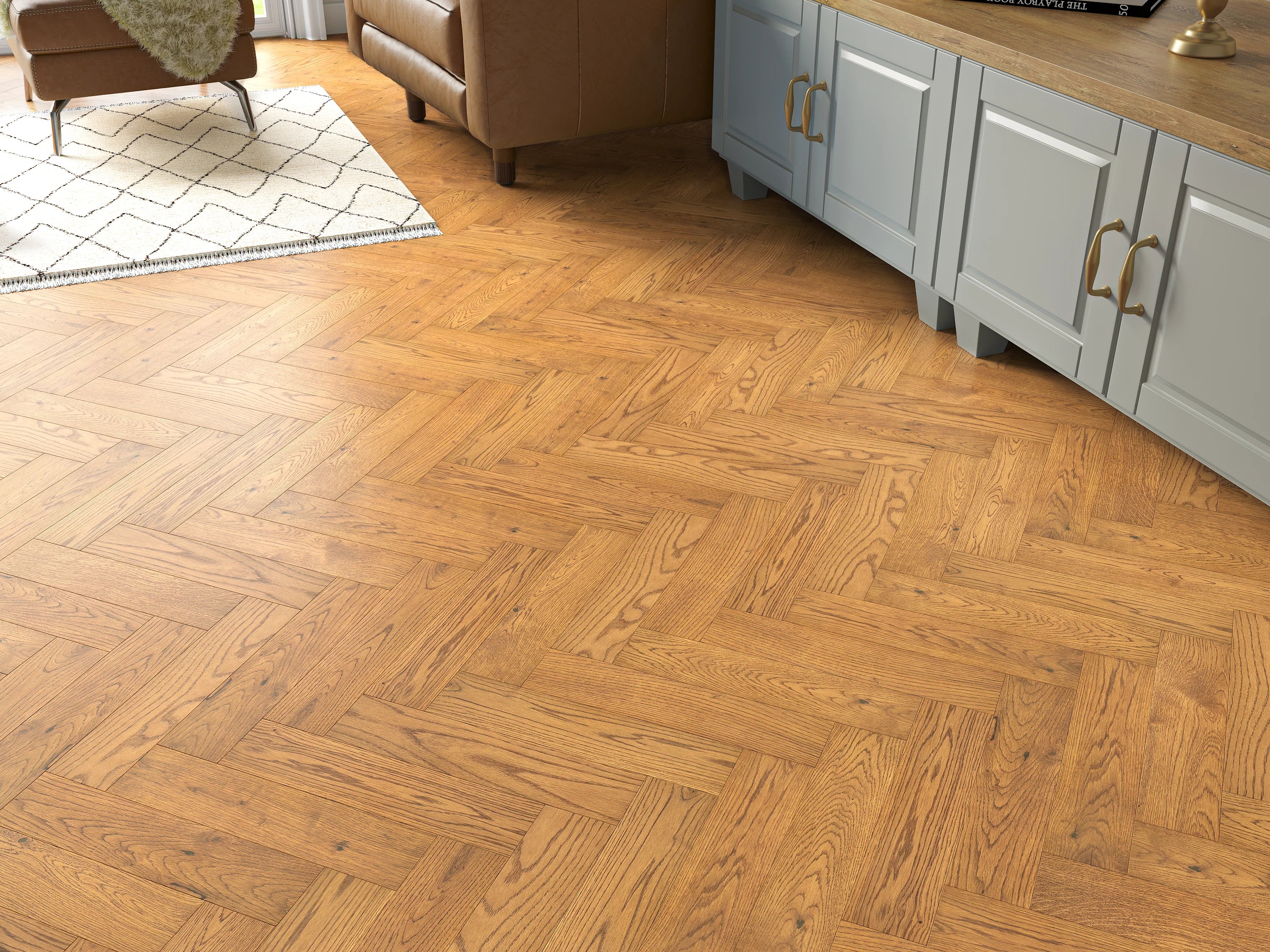 Moors Oak – 20/6mm Herringbone Engineered Wood
